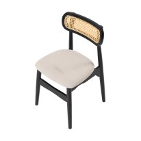 MWB-U10 Rattan Webbed Backrest Upholstered Accent Chair