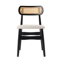 MWB-U10 Rattan Webbed Backrest Upholstered Accent Chair