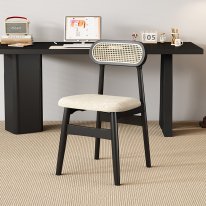 MWB-U10 Rattan Webbed Backrest Upholstered Accent Chair