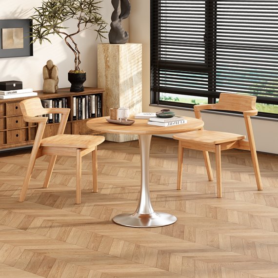 MWD-S05 Simple Full Solid Wood Accent Chair