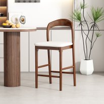 MWS-U02 Nordic-style Solid Wood Bar Stool