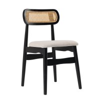 MWB-U10 Rattan Webbed Backrest Upholstered Accent Chair