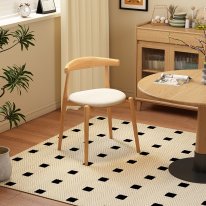 MWD-U04 Linen-Seated Round Chair