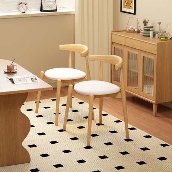 MWD-U04 Linen-Seated Round Chair