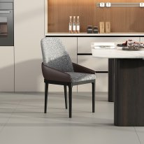 MWD-U12 Leather and Fabric Upholstered Chair