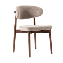 MWD-U07 Cream-style Upholstered Fabric Armless Chair