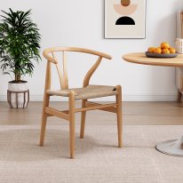 MWD-R01cMND-09 Natural Wood-Tone Woven-Seat Cross-Back Chair