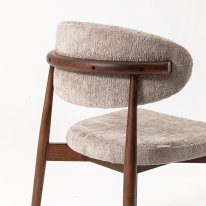 MWD-U07 Cream-style Upholstered Fabric Armless Chair