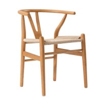 MWD-R01cMND-09 Natural Wood-Tone Woven-Seat Cross-Back Chair