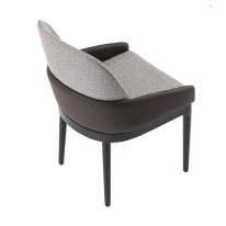 MWD-U12 Leather and Fabric Upholstered Chair