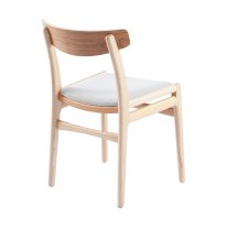 MWB-U02 Elegant Curve Wooden Upholstery Chair