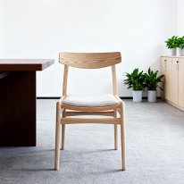 MWB-U02 Elegant Curve Wooden Upholstery Chair